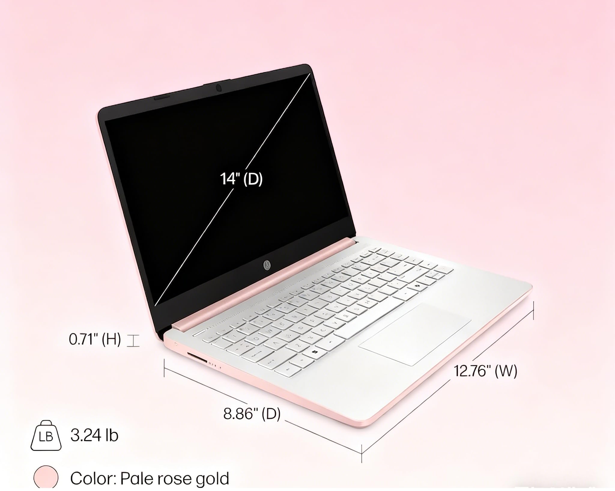 Amazon.co.jp: HP 14インチHDノートパソコン、IntelデュアルコアCPU